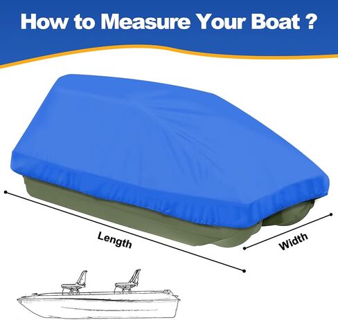 غطاء قارب بركة مقاوم للماء من YimSting 600D يناسب 8'-10'L Pond Prowler Bass Raider Boat وقارب صيد، قماش عالي التحمل من الدرجة البحرية، رمادي in Kuwait
