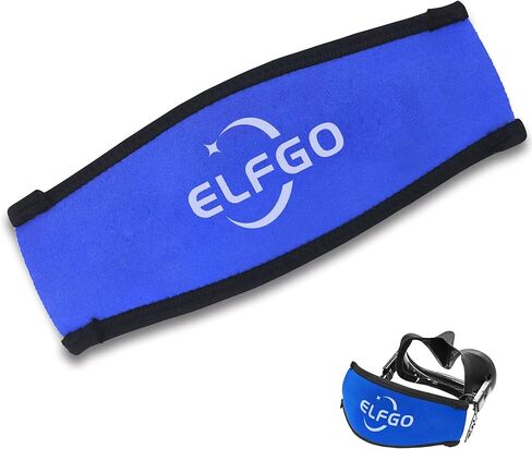 ELFGO Neoprene Mask Strap Cover Comfort Strap Swim Dive Scuba Mask Strap Cover Swimming Snorkeling Mask Strap for Men and Women Water Sports in Kuwait