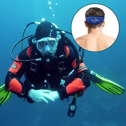 ELFGO Neoprene Mask Strap Cover Comfort Strap Swim Dive Scuba Mask Strap Cover Swimming Snorkeling Mask Strap for Men and Women Water Sports in Kuwait
