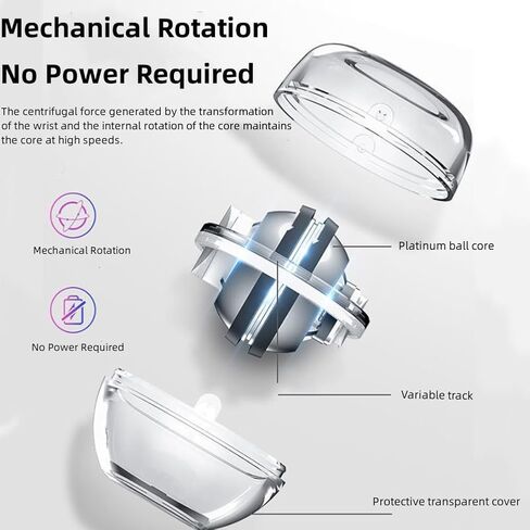 Ezweiji Gyro Ball Wrist Exerciser,Auto-Start Wrist Trainer Ball with Original Ball Bag for Strengthen Arms,Fingers,Wrist Bones and Muscle in Kuwait
