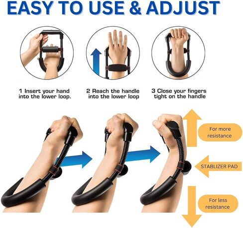 Adjustable Wrist and Forearm Strengthener, Forearm Exerciser,wrist workout equipment at home gym,Arm blaster,hand gripper strengthener. in Saudi Arabia
