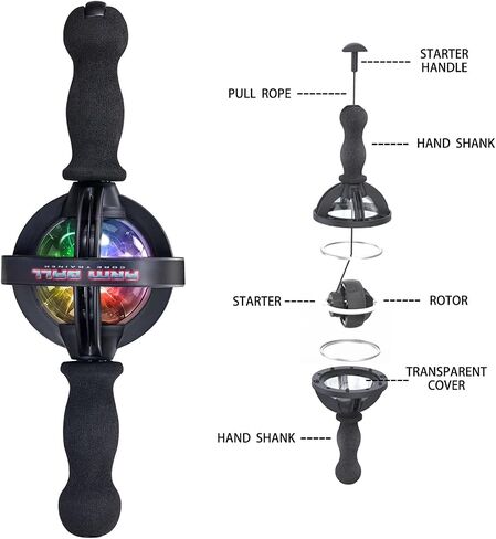 ACELETE Arm Ball Core Trainer Arm Strengthener Gyro Ball Arm Exercise Gyroscope Ball Forearm Ball Forearm Exerciser with LED Light in Saudi Arabia