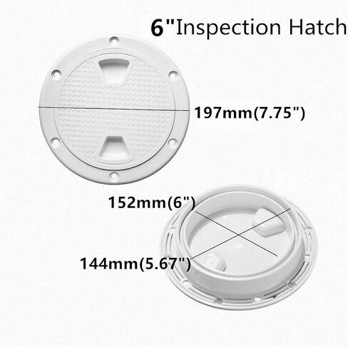 6 Inch White Boat Hatch Round Non-Slip Inspection Hatch for Marine Boat Yacht Truck RV in Saudi Arabia