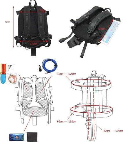 NIANWUDU نظام حمل حقيبة الظهر للجيتار الصلب (أسود) in Kuwait