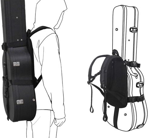NIANWUDU نظام حمل حقيبة الظهر للجيتار الصلب (أسود) in Kuwait