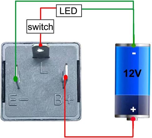 2 قطعة 12 فولت 3 دبوس مرحل فلاش LED إلكتروني 0.1 وات-150 وات c/m دراجة نارية إشارة الانعطاف قابلة للتعديل CF-13KT، تأتي مع 6 قطع طرفية in Kuwait