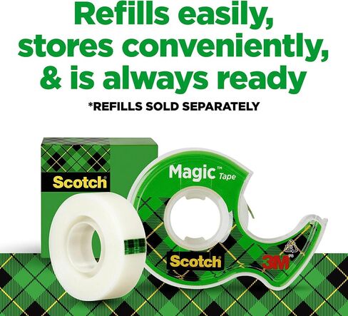 Scotch Magic Tape, Invisible, Home Office Supplies and Back to School Supplies for College and Classrooms, 4 Rolls with 4 Dispensers in Saudi Arabia
