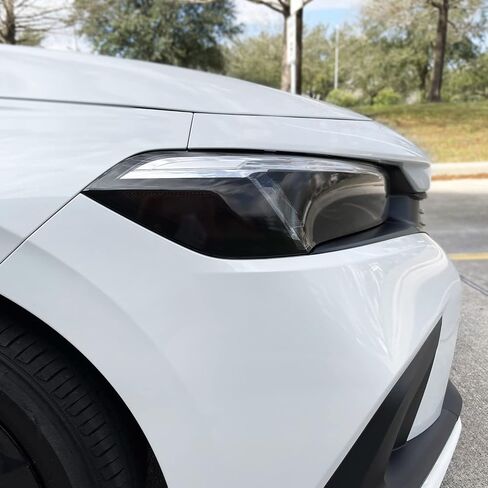 لون دخان الفينيل المقطوع مسبقًا من SlickMod لمصباح Honda Civic 2022-2023 (4. علامة جانبية للمصابيح الأمامية، 20% دخان داكن) in Kuwait