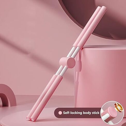 Stretching Stix Movement - Standing Posture Corrector Fitness and Yoga Training Sticks Body Shape Mobility Exercise Trainer Flexibility Sticks, Pink, 32-Inch in Saudi Arabia