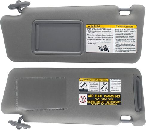 أقنعة الشمس من جانب الراكب الأيمن من NHILES متوافقة مع Toyota Tacoma 2005-2012 بدون ضوء #74320-04181-B0 رمادي in Kuwait