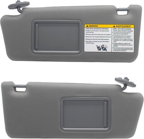 أقنعة الشمس من جانب الراكب الأيمن من NHILES متوافقة مع Toyota Tacoma 2005-2012 بدون ضوء #74320-04181-B0 رمادي in Kuwait