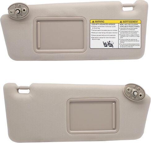 أقنعة الشمس من جانب الراكب الأيمن من NHILES متوافقة مع Toyota Tacoma 2005-2012 بدون ضوء #74320-04181-B0 رمادي in Kuwait