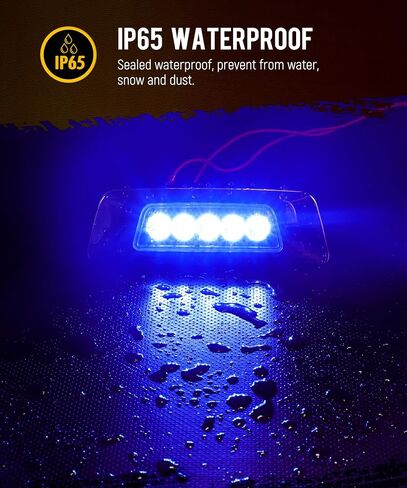 Partsam 2Pcs Dual Color Amber LED Side Marker Turn Signal Light to Blue LED Auxiliary Light Replacement for Kenworth T680 T880 and Peterbilt 576 in Saudi Arabia