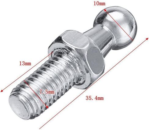 Panchitalk الكرة ترصيع التمهيد بونيه دعامة كبس بالغاز نهاية المناسب مع 10 مللي متر مسامير M8 الكرة دبوس مشترك متعدد صالح GSF47 in Kuwait
