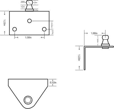 دعامة مسامير كروية 10 مم من Monrand مع دعامة من الفولاذ الخام، دعامة مسمار كروية لربيع الغاز (4 عبوات) in Kuwait