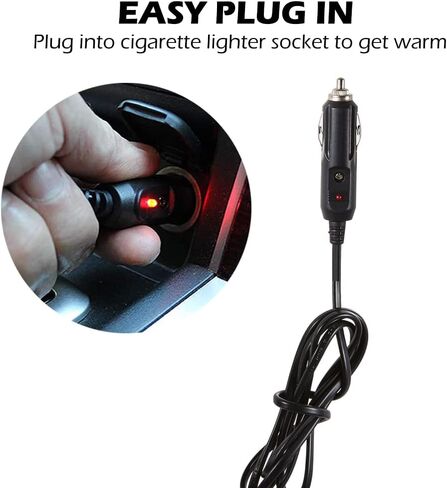 Big Hippo Electric Car Blanket 12V Fleece Heated Car Blanket with Easy Controller Car Electric Blanket for Car Truck RV Ideal Electric Blanket for Cold Weather (58" x 42",Black) in Saudi Arabia