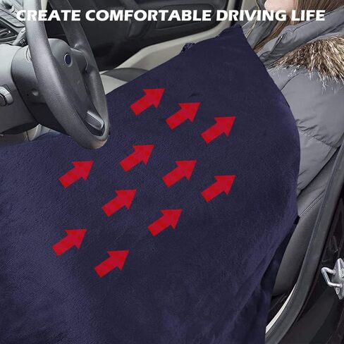 Big Hippo Electric Car Blanket 12V Fleece Heated Car Blanket with Easy Controller Car Electric Blanket for Car Truck RV Ideal Electric Blanket for Cold Weather (58" x 42",Black) in Saudi Arabia