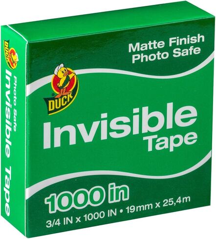 Duck Brand Matte Finish Invisible Tape Refill for Dispenser, 10 Rolls, Each Roll 3/4-Inch x 1000 Inches for 10000 Total Inches in Saudi Arabia