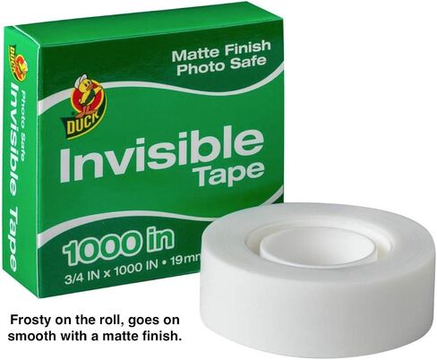 Duck Brand Matte Finish Invisible Tape Refill for Dispenser, 10 Rolls, Each Roll 3/4-Inch x 1000 Inches for 10000 Total Inches in Saudi Arabia