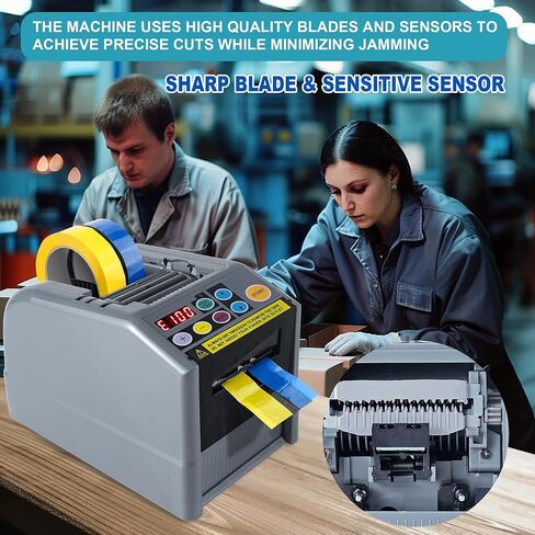 قاطع موزع الأشرطة الأوتوماتيكي المحدث، موزع أوتوماتيكي للشريط، آلة قطع الشريط الأوتوماتيكية لسمك الشريط في حدود 0.5 مم، الحد الأقصى لطول القطع: 999 مم، عرض الشريط: 6-60 مم، 110 فولت. in Kuwait
