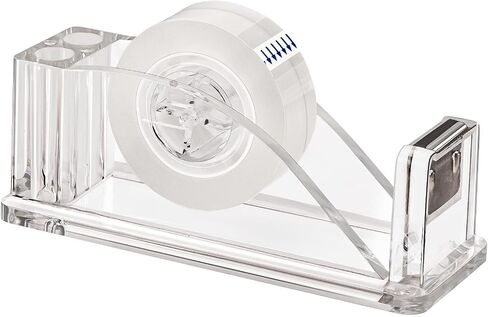 Transparent Acrylic Tape Dispenser, Non-Skid Tape Cutter Holder, Clear Tape Dispensers Bulk for Desk, Office, Home, School in Saudi Arabia
