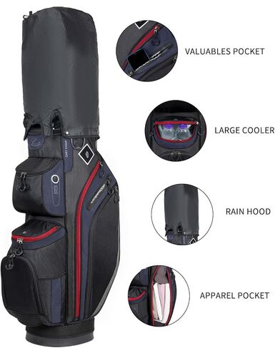 حقائب جولف LITELEPH للرجال والنساء، حقيبة عربة خفيفة الوزن، 14 طريقة، مقسمة، طول كامل مع مبرد in Kuwait