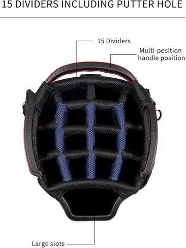 حقائب جولف LITELEPH للرجال والنساء، حقيبة عربة خفيفة الوزن، 14 طريقة، مقسمة، طول كامل مع مبرد in Kuwait