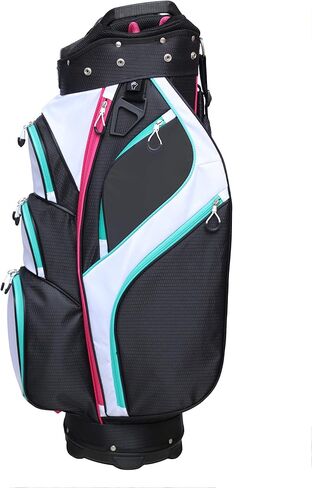 Majek Premium Ladies Black White Teal Pink Golf Bag in Saudi Arabia
