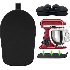 Sliding Mat for Kitchenaid Mixer, Mixer Mover Slider Mat Pad for Kitchenaid 5-8 Qt Bowl-Lift Stand Mixer, Kitchenaid Mat for Pro600 Stand Mixer with 1 Kitchen Accessory, Kitchen Aid Mixer Accessories