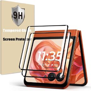 (2 Pack for Motorola Razr 2024 Front Screen Protector,Moto Razr 2024 3D Curved Tempered Glass Screen Cover,Anti Scratch Bubble Free Screen Protector for Razr 2024