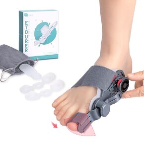 2024 Upgraded Bunion Corrector for Women and Men,Bunion Corrector Adjustable Knob Bunion Splint Toe Straightener With Non-Slip Heel Strap And Comfortable Silicone Pad