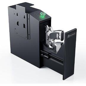 ADIMO Gun Safe for Handgun, Bedside Gun Safe, Gun Safe Accessories for Wall and Nightstand, 3-6 Digit Code, Silent Mode &LED Light for Quick Access, Pistol Hidden Gun Safe for Car/Truck/Bedside/Desk