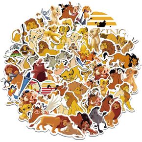 50pcs The Lion King Stickers Vinyl Waterproof Stickers Lion King for Water Bottle Books Skateboard Laptop Phone, Removeable Durable Decal Lion King Gifts for Adults Teen Boys and Girls (The L King) in Kuwait