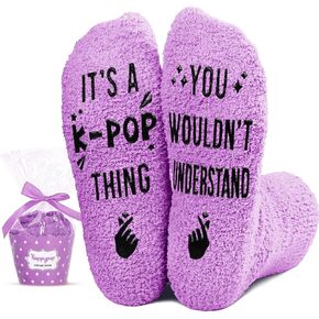 HAPPYPOP Funny Crazy KPOP Socks K-pop Gifts for K-pop Lovers Music Gifts For Teens, Music Gifts For Music Lovers