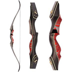 PMZ Recurve Bow and Arrow Set, Newset Professional Aldults Archery Hunting Bow Kit, 60'' Wooden Takedown Bow, for Youth Beginners to Advanced Outdoor Practice & Hunting, Right Hand, 20-60 lbs