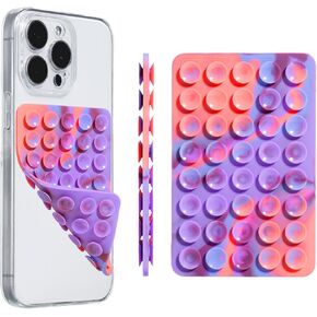 Silicone Suction Cup Phone Mount Sticky Phone Grip Backside Sucker for iPhone Android Hippers Grippy Strong Phone Case Accessory Stuff Mirror Stick On (Sunset Color 1PCS) in Saudi Arabia