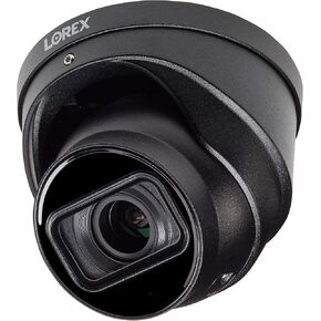 كاميرا Lorex LNE9383 4K Nocturnal 4 Series IP سلكية على شكل قبة مع عدسة متغيرة البؤرة بمحرك وصوت الاستماع (أسود)