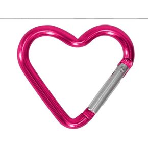 Cute Heart Shaped Carabiner Clip Aluminum Alloy Keychain, Small Carabiner Clip, Spring Snap Key Chain Clips Camping Backpack Clips Heavy Duty Carabiner Lightweight Aluminum Alloy Keychain