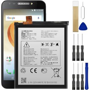 for GreatCall Jitterbug Smart2 5049S 5049W 5049Z Replacement Battery TLP029C1 with Repair Tools Kit