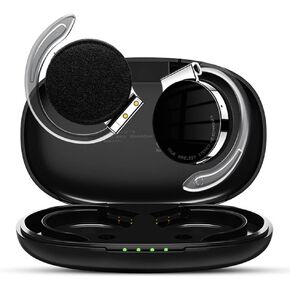 Open Ear Headphones Open Ear Earbuds Over The Ear Headphones Wireless Blutooth Headphones Clip On Headphones Earbuds Running Headphones Workout Headphones (F2-Black)