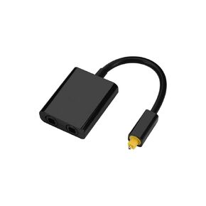 Optical Cable,Digital Audio Cable Dual Port Optical Audio Adapter 1 in 2 Out Black Optical Audio Splitter Adapter Audio Cable