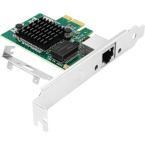 1Gb PCI-E NIC Network Card for Broadcom BCM5751-1P,10Mb/100Mb/1GbE Copper Single RJ45 Port, with Broadcom BCM5751 Chip,1GbE PCI Express 2.0 X1 Ethernet Adapter Support Windows/Linux/VMware