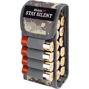 bvya 16 Round Quick Access Shotgun Shotshell Ammunition Reload Molle Pouch Holder for 12 Gauge/20G