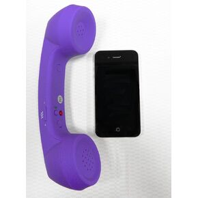 SANOXY Purple Retro Classic Eliminate Radiation Telephone Handset for iPad, iPhone, Android and Other Smartphones with 3.5mm Audio Jack