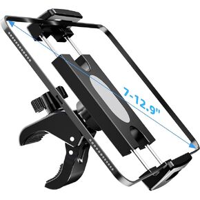 حامل كمبيوتر لوحي، حامل iPad قابل للتعديل للدراجة الداخلية/جهاز المشي/دراجة التمرين/عربة الأطفال/حامل الميكروفون، حامل كمبيوتر لوحي ثابت لجهاز iPad/Galaxy Tab وجميع أجهزة الشاشة مقاس 7-12.9 بوصة in Kuwait