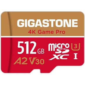 [5-Yrs Free Data Recovery] GIGASTONE 256GB 2-Pack Micro SD Card, 4K Game Pro, A2 V30 MicroSDXC Memory Card for Nintendo-Switch, 4K UHD Video, Up to 100/60 MB/s, UHS-I U3 C10 with Adapter