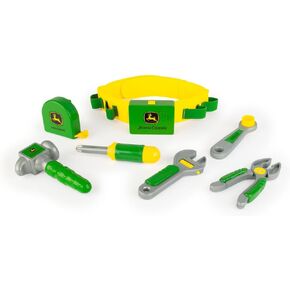 John Deere Deluxe Talking Toolbelt - 7-Piece Tool Set - Interactive Building Toys - Preschool Toys Ages 2 Years and Up - 7 Count,Green