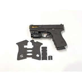 HANDLEITGRIPS Gun Grip Tape Compatible with Glock 19 Gen 3 and Glock 23 Gen 3 - Black Textured Rubber Pistol Grip Tape, Easy Installation, Gun Parts & Accessories, Veteran Owned, Made in The USA