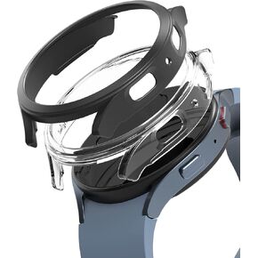 Ringke Slim [مادة مضادة للاصفرار / عبوتان] متوافق مع حافظة Samsung Galaxy Watch 5 مقاس 44 مم لغطاء شفاف صلب وبسيط + لون إضافي للنساء والرجال - شفاف + أسود in Kuwait