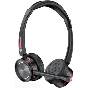 Wireless Headset with Microphone Noise Cancelling, Trucker Bluetooth Headset V5.2, 40H Talktime, Wireless Headphones for PC Office Call Center Work Microsoft Teams Zoom Voip